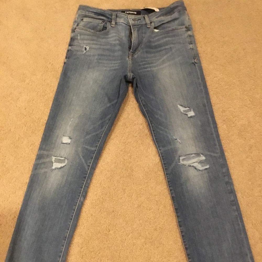 Express slim hyper stretch jeans